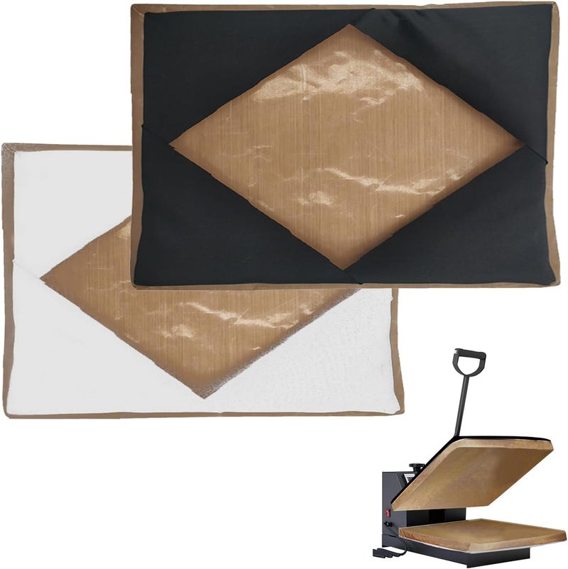 VCHOMY Heat Press Platen Wrap Cover, Upgraded Version, Non-Stick Heat Resistant Teflon Protector for Protecting Sublimation Heat Pressing Machine Plate from Residue, Inks, Adhesives (2Pack 16x24 inch) - Image 1